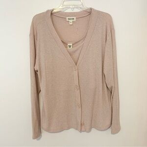 Open Edit Cardigan and Crop Tank Top